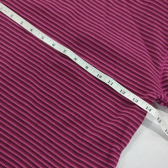 Sundance Top Womens‎ XS Fuchsia Striped Turtleneck Boho - Picture 6 of 7